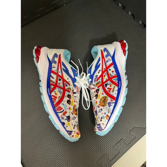 RARE Asics - Womens Gt-1000 Fourth Of July USA BBQ Summer Graphic Shoes Size 8.5 - Picture 4 of 8